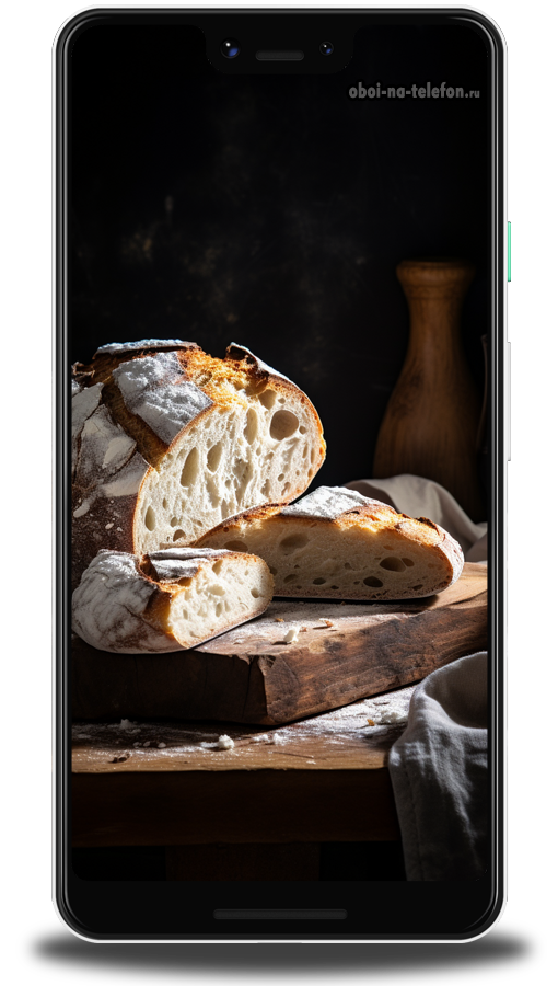  картинка с домашним хлебом на черном фоне 